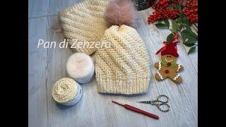 CROCHET NECK WARMER AND HAT "GINGERBREAD"