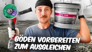 BODEN IM ALTBAU RICHTIG VORBEREITEN ZUM AUSGLEICHEN  (Schritt für Schritt im Wohnungsprojekt)