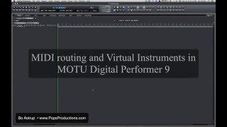 Midi routing to Virtual Instrument in MOTU Digital Performer 9