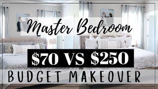 SMALL MASTER BEDROOM MAKEOVER ON A BUDGET | MODERN FARMHOUSE MASTER BEDROOM |  DECORATING IDEAS