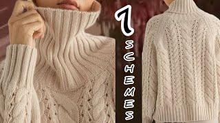 7 суперских свитеров со схемами вязания узоров. 7 super sweaters with knitting patterns.