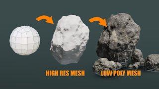 How To Create Game Ready Rocks in blender