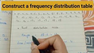 Frequency distribution table example ! Frequency distribution in statistics tutorial