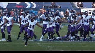 Ravens Stomp & Celebrate on Titans Logo After Clutch Interception