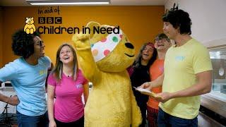 Pudsey's Christmas message for Andy and the Odd Socks