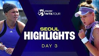 Shnaider, Kudermetova sisters & Kostyuk feature on Day 3 at Seoul 2024 | WTA Match Highlights