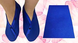 How to sew slippers / socks simply and easily in 5 minutes from leftover fabric