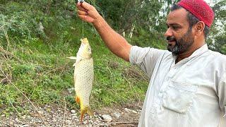 latest fishing at indus river fishing with yummy bread 2024 | EP 182