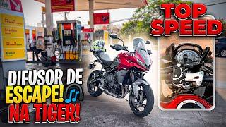 TIGER SPORT 660 COMO VOCÊS NUNCA VIRAM, DIFUSOR DE ESCAPE + TOP SPEED (USE FONE )