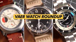 3 INCREDIBLE Watches for Your Daily Carry | VAER Field, Diver, & Chrono