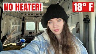 How I Survive Winter VanLife (in an UNBUILT camper van!)