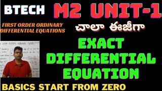 btech m2 unit-1 first order ordinary differential equation|exact differential equation|#btech_m2