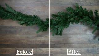 How to Fluff Your Artificial Garland from Christmas Central