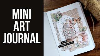 mini art journal | just paper collage with scrapbooking pads