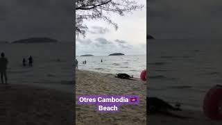 The beautiful beach in Sihanoukville Cambodia .