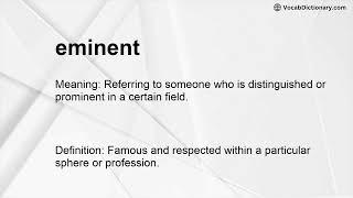 eminent Meaning