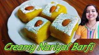 Creamy tasty nariyal barfi | creamy coconut barfi | subscribe | Jenny's kitchen