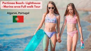 Portimão, Algarve Portugal Lighthouse- Marina- Beach Area Full Walk Tour_4K