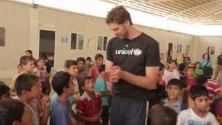 Pau Gasol visits Syrian refugee children in Iraq