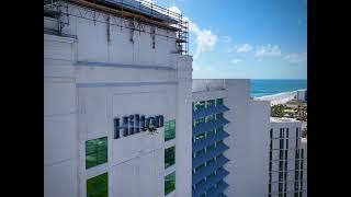 Expert drone window and building Hilton hotel cleaning California and Florida Drone Cleaning