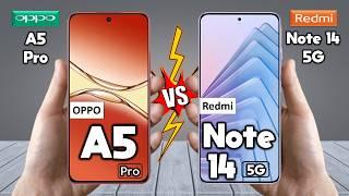 Oppo A5 Pro 5G Vs Redmi Note 14 5G - Full Comparison  Techvs