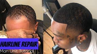 SHOCKING TRANSFORMATION!!! Must see, Hairline Repair Service / Best Man Unit Tutorial