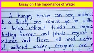 Essay on The Importance of Water in English || Paragraph on The Importance of Water in English