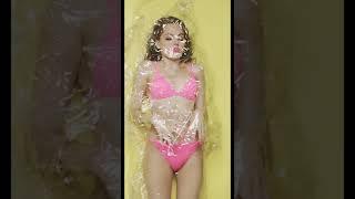 Blonde woman covered in plastic | Best Fetish | #short