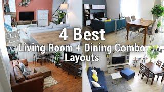 4 Best Living Room + Dining Combo Layouts | MF Home TV