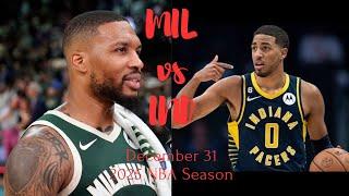 Milwaukee Bucks vs Indiana Pacers Full Game Highlights | 31.12.2024