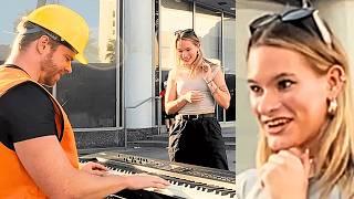 Incredible Street Piano Surprise by Worker (Absolutely Unreal)