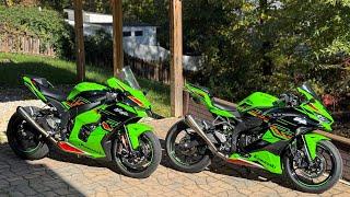 Ninja ZX10R and Ninja ZX4RR Sound Comparison (1000cc vs 400cc kawi battle)