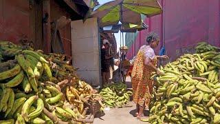 4K LOCAL FOOD MARKET IN GHANA ACCRA, AFRICA