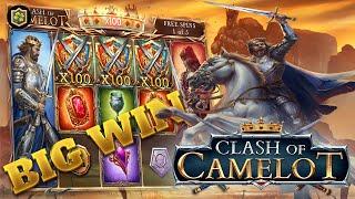 BIG WIN NEW ONLINE SLOT  CLASH OF CAMELOT  PLAY’N GO - ALL FEATURES