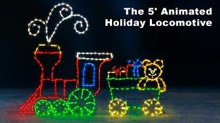 The 5' Animated Holiday Locomotive