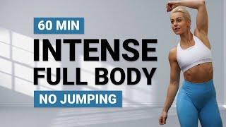 60 MIN INTENSE FULL BODY WORKOUT | No Jumping | Low Impact | No Equipment | No Repeat | + Core