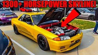 1300+ HORSEPOWER 2JZ SWAPPED GTR SHUTS DOWN JDM CAR MEET! (INSANE BUILDS!)