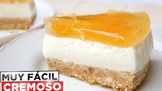 El POSTRE alemán de QUESO y MANDARINA Más Fácil y Delicioso (SIN HORNO y Sin Harina)