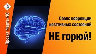 Сеанс коррекции негативных состояний Не горюй |  Проект Марта-NG