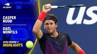 Casper Ruud vs. Gael Monfils Highlights | 2024 US Open Round 2