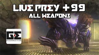 Live Prey +99 Perfect Clear All Weapons (Solo, Melee Only) - God Eater Resurrection