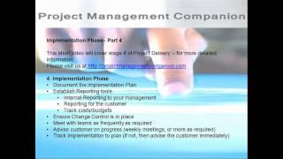 Project Management Companion Project Delivery Steps Stage 4 Implementation Phase