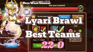 Best Lyari Brawl Teams | 22-0 | Hero Wars: Dominion Era