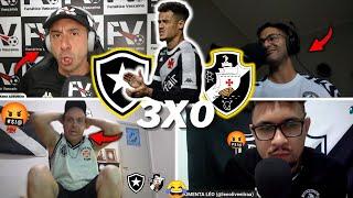 REAÇÕES VASCAINAS AMASSADOS E TRISTEZA TOTAL- BOTAFOGO 3X0 VASCO- BRASILEIRÃO 2024- VAMOS RIR KKKKK