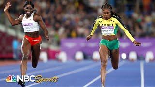 Elaine Thompson-Herah hangs on for gold in tight Commonwealth Games 100m final | NBC Sports