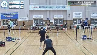 남복 40대,45대 B 예선 1조| (중화(야)) 박동휘/정효진 vs (스마일) 성   제/정종일[제32회 중랑구청장기 배드민턴대회]