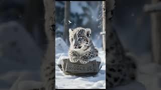 Cutest Baby snow leopard  #shorts #snowleopard #cute #animals #wildlife #viral #trending