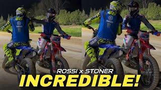 WOW!!! Valentino Rossi and Casey Stoner Met at The Flat Track Motor Ranch Tavullia #rossi #stoner