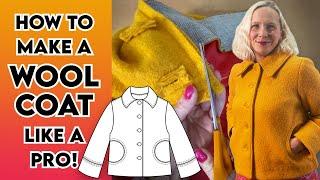 Wool coat tutorial, sew like a pro! This tutorial shows you everything you need to know.