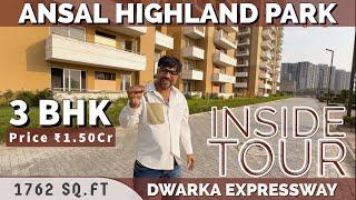 Inside Tour [ 1762 Sq.Ft ] 3 BHK ₹1.50Cr ~ Ansal Highland Park Sector 103, Gurgaon Dwarka Expressway